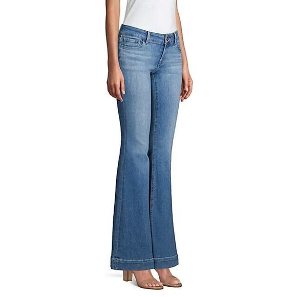 NEW J Brand Love Story Denim Low Rise Bell Bottom Super Flare Blue Jeans Size 28